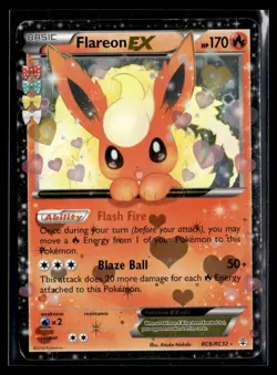 Pokemon TCG Flareon EX Holo Rare Card RC6/RC32 Generations Radiant Collection - Image 1
