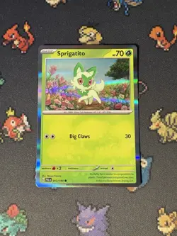 Pokemon Cards Sprigatito 013/193 Holo Collection Promo - (NM) - Image 1