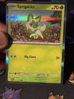 Pokemon Cards Sprigatito 013/193 Holo Collection Promo - (NM) - Image 2