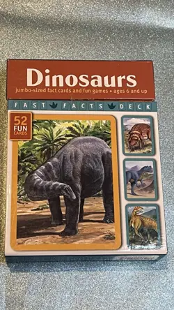 DINOSAUR DECK 52 Fun Facts & Game Great Learning For All Fog City Press Complete - Image 1
