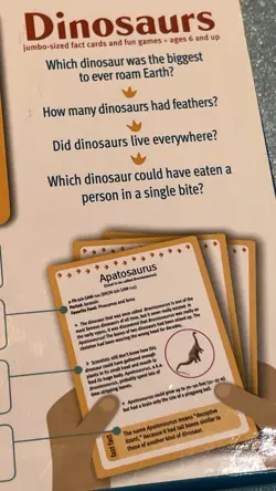 DINOSAUR DECK 52 Fun Facts & Game Great Learning For All Fog City Press Complete - Image 2