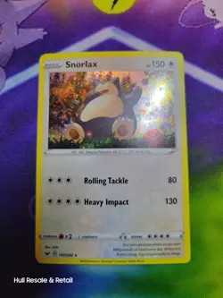 Pokemon TCG Card Snorlax Blister Exclusives 140/202 Promo Cosmo Holo Near Mint - Image 1