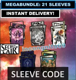 MAGIC MTGA MTG ARENA CODE CARD SECRET LAIR OCTOBER 2022 BIG NON-FOIL 21 SLEEVES - Image 1