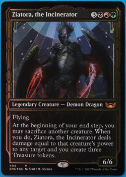 Ziatora the Incinerator Showcase Gilded FOIL Streets of New Capenna NM (502424) - Image 1