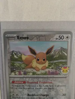 Eevee 2025 Pokemon Day Promo Card , 074/131, Prismatic Evolutions, Blister Pack - Image 4