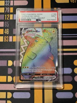 PSA 9 Pokemon TCG Pikachu VMAX Vivid Voltage 188/185 Holo Secret GRADED MINT 9 - Image 1