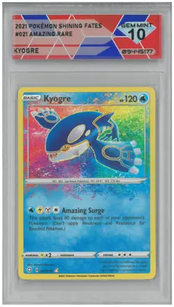 2021 Pokemon Shining Fates KYOGRE #021/072 Amazing Rare 💎 DSG 10 Gem Mint - Image 1