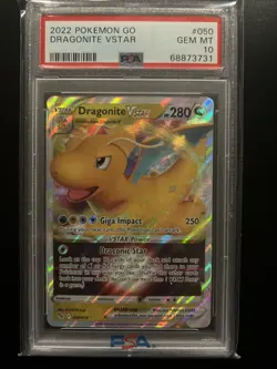2022 Pokemon Go Full Art Dragonite VSTAR 050/078 - PSA 10 GEM MINT - Image 1