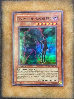 Yugioh Destiny Hero - Double Dude POTD-EN012 Super Rare 1st Ed NM - Image 1