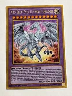 Yu-Gi-Oh! TCG Neo Blue-Eyes Ultimate Dragon MVP1-ENG01 1st Edition Gold Rare LP - Image 1