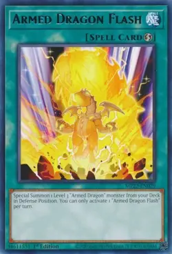 1x Armed Dragon Flash - 1st Editi NM Eng YuGiOh - 2022 Mega Tin - Pharoah's Gods - Image 1