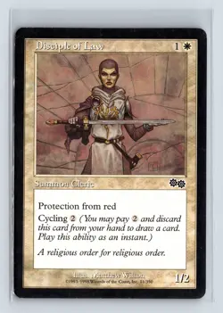 DISCIPLE OF LAW - MTG Magic the Gathering Card - Urza's Saga - Common - Image 1
