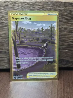 Gapejaw Bog 213/195SWSH12 Sword & Shield Silver Tempest Holo Secret Rare Card NM - Image 1
