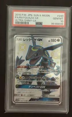 Rayquaza GX SSR 240 150 PSA 10 Ultra Shiny GX SM8b Pokemon Card Japan - Image 1