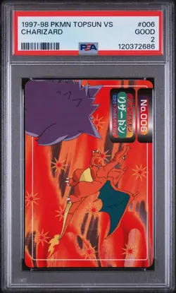 Charizard VS Gengar PSA 2 Topsun 006 Japanese 1997 Pokemon Graded Card POP 4 UK - Image 3