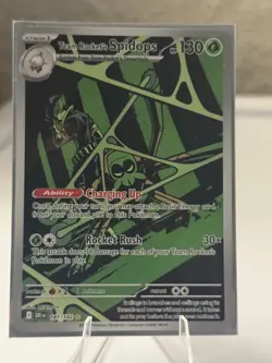 Pokemon TCG Team Rockets Spidops Illustration Rare Card 187/182 Destined Rivals - Image 1