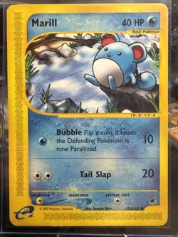 Pokemon TCG Marill Expedition Base Set 120/165 Regular Common Card - Image 1