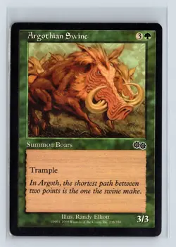 ARGOTHIAN SWINE - MTG Magic the Gathering Card - Urza's Saga - Common - Image 1