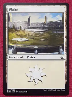 Magic The Gathering BATTLEBOND PLAINS 250 land card MTG - Image 1