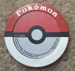 2007 TOMY NINTENDO POKEMON JAPANESE BATTRIO CARNIVINE COIN / CHIP, 01-024 - Image 2