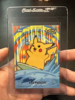 2000 Topps Pokemon TV Animation Series 2 Surfing #25 Pikachu 8 Of 10 Stick-Ons - Image 1