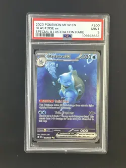 Pokemon 2023 Blastoise ex 200/165 Full Art SIR Scarlet & Violet 151 PSA 9 - Image 1
