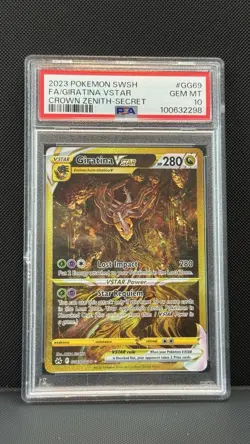 2023 POKEMON SWORD & SHIELD CROWN ZENITH SECRET GIRATINA VSTAR PSA 10 - Image 1