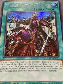 Triple Tactics Thrust | RA03-EN072 | Secret Rare | NM | 1st Edition | YuGiOh! - Image 2