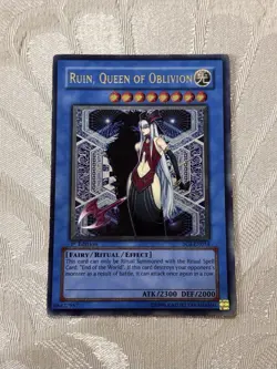 Yugioh Ruin, Queen of Oblivion SOI-EN034 Ultimate Rare 1st Ed LP - Image 1