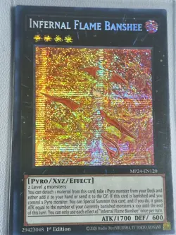 INFERNAL FLAME BANSHEE MP24-EN120 PRISMATIC SECRET RARE NM 1st Ed YUGIOH - Image 1