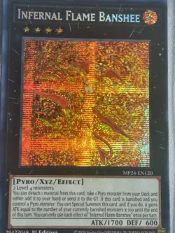 INFERNAL FLAME BANSHEE MP24-EN120 PRISMATIC SECRET RARE NM 1st Ed YUGIOH - Image 3