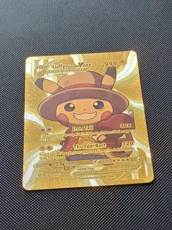PIKACHU POKEMON LUFFY ONE PIECE OP PIKA CARTE CARD HOLO PRISM MANGA ANIME KAWAII - Image 2
