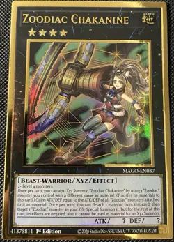 Zoodiac Chakanine MAGO-EN037 Maximum Gold 1st Edition - Yugioh Card - Image 1