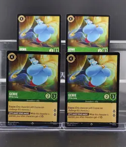 Disney Lorcana Genie - Of the Lamp 76/204 Fabled Super Rare 4 Cards Set - Image 1