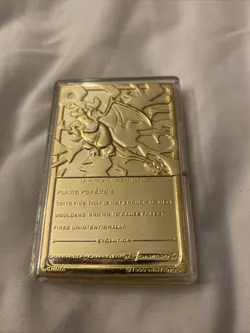 23K Gold Plated CHARIZARD Trading Card 1999 Burger King Pokemon - Image 2