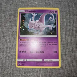 Mewtwo HOLO SM77 Sun & Moon Ultra Rare Black Star Promo Near MINT Pokemon Card - Image 1