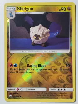 REVERSE HOLO Shelgon 105/168 LP Asako Ito Crocheted Celestial Storm Pokemon Card - Image 1