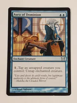MTG Aura of Dominion (Champions of Kamigawa/Blue/U) - BGM - Image 1