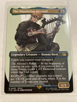 The Wandering Minstrel Borderless Regular - Final Fantasy MTG-NM - Image 1