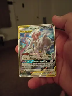 Pokemon Mewtwo and Mew GX Tag Team Promo SM191 Sleeved And A Darkrai Vm - Image 2