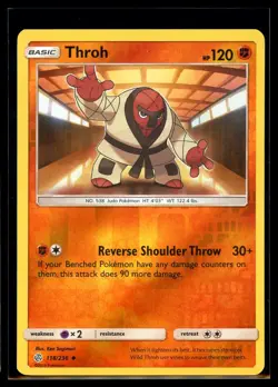 2019 Sun & Moon - Cosmic Eclipse Throh #118 Reverse Holo Pokemon Card - Image 1