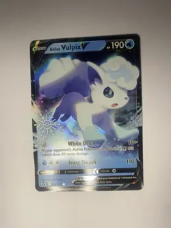 Alolan Vulpix V 033/195 -Snowflake Stamp - 2023 Holiday Calendar - Pokemon TCG - Image 2