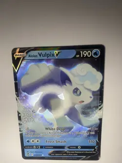 Alolan Vulpix V 033/195 -Snowflake Stamp - 2023 Holiday Calendar - Pokemon TCG - Image 3