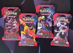 Pokemon Destined Rivals Sleeved Booster Pack ART SET (x4 packs) - FACTORY SEALED - Image 1