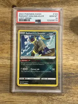 GRADED PSA 10 2022 Pokemon SWSH Radiant HSN.Sneasler Lost Origin #123 - Image 1