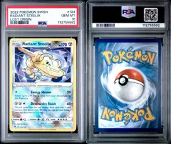 2022 Pokemon SWSH Lost Origin Radiant Steelix #124/196 PSA 10 Gem Mint - Image 3
