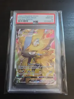 2023 Pokemon Sword & Shield Crown Zenith Zeraora VMAX Full Art GG42/GG70 PSA 10 - Image 1