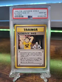 PSA 10 Pokemon Blaines Quiz #3 1999 Japanese Gym Challenge - Image 1