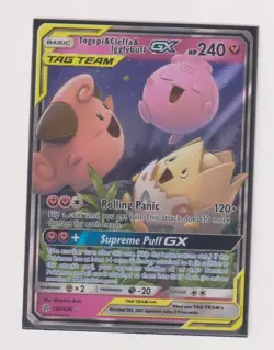 POKEMON TOGEPI CLEFFA IGGLYBUFF GX TAG TEAM 143/236 FULL ART HOLO RARE - Image 1