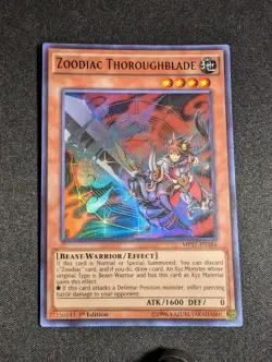 Yugioh - Zoodiac Thoroughblade MP17-EN184 1st Edition Ultra Rare NM - Image 1
